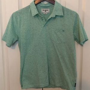Sea foam green Billabong collared s/s shirt